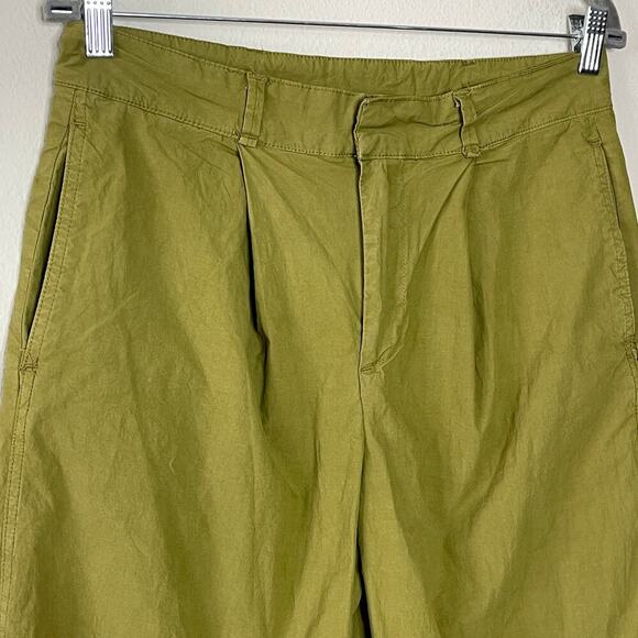 Free People Green High Waisted Luca Barrel Pants Size 8 - Picture 3 of 10